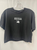 Black Crop T-Shirt: Packer Pride