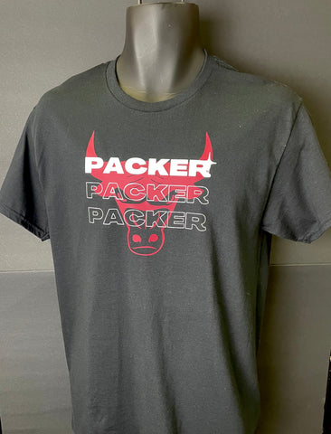 Black Packer Packer Packer (Outline) T-Shirt