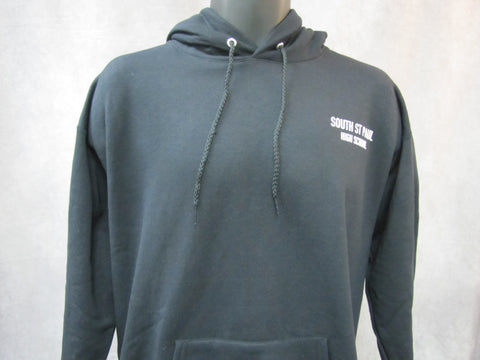 Black  Hoodie with Brick White SSPHS Front and Packers Back