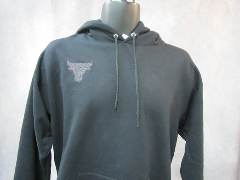 Black Hoodie with Sparkle Bull and SSP Custom