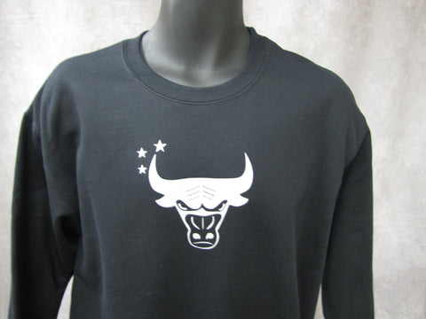 Brick Bull with Stars Neck Sweatshirt