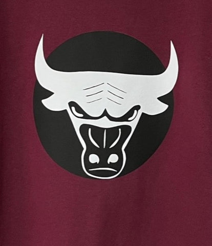 Maroon Circle Bull Hoodie
