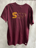 Maroon T-Shirt: New Bull Front, SSP Back