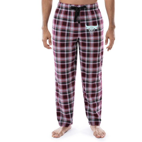 Flannel PJ Pants: White Bull
