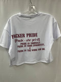 White Crop T-Shirt: Packer Pride